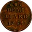 Luxembourg Demi (1/2) Liard Joseph II 1784 (b) KM# 10 DEMI LIARD 1784 coin reverse