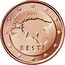 Estonia Euro Cent Map of Estonia 2011 Proof KM# 61 2011 EESTI coin obverse