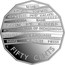 Australia Fifty Cents IInternational year of indigenous languages 2019 NAMBAL WUMARA TJIMARI NGKWELTYE MULU WALANG BARNDA NAKIR AWARNDA BOYA DHINGGARR INTERNATIONAL YEAR OF INDIGENOUS LANGUAGES GUDAROO WANGARRI PIRRKI FIFTY CENTS coin reverse