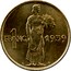 Luxembourg Franc 1939 KM# 44 Standard Coinage Resumed 1 FRANG 1939 A.B. coin reverse