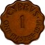 Cyprus Piastre George VI 1945 KM# 23a ∙CYPRVS ∙ 1 ONE PIASTRE∙1945 coin reverse