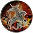 Russia Three Roubles Saint George the Victorious - Chelyabinsk Meteorite 2010 SPMD Bullion Y# 1214 - coin reverse