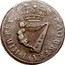 Ireland 1/2 Penny Charles II 1680 KM# 90.1 MAG.BR.FRA ET HIB. REX 1861 coin reverse