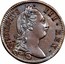 Ireland 1/2 Penny George III 1781 KM# 140 GEORGIVS ∙ III ∙ REX ∙ coin obverse