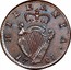 Ireland 1/2 Penny George III 1781 KM# 140 HIBERNIA∙ 17 75 coin reverse