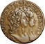 Ireland 1/2 Penny William and Mary 1693 KM# 109 GVLIELMUS.ET.MARIA.DEI.GRATIA coin obverse