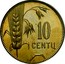 Lithuania 10 Centu Trial Strike Uniface 1925 KM# TS6 10 CENTU coin obverse
