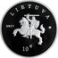 Lithuania 10 Euro Lithuanian Hound and Zemaitukas 2017 Proof KM# 229 2017 LIETUVA 10 € coin obverse