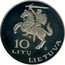 Lithuania 10 Litu World Lithuanians Song Festival 1994 LMK Proof KM# 96 10 LITŲ LMK LIETUVA coin obverse