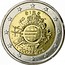 Ireland 2 Euro 10 Years of Euro Cash 2012 KM# 71 ÉIRE A.H. € 2002 2012 coin obverse