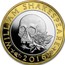UK 2 Pounds Shakespeare Tragedies Piedfort 2016 Proof WILLIAM SHAKESPEARE JB 2016 coin reverse