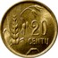 Lithuania 20 Centu 1925 KM# 74 Republic 20 CENTŲ coin reverse