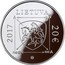 Lithuania 20 Euro Algirdas Julien Greimas 2017 LMK Proof KM# 233 2017 LIETUVA 20 € A B ne B ne A coin obverse