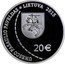 Lithuania 20 Euro Struve Geodetic Arc 2015 Proof KM# 217 UNESCO PASAULIO PAVELDAS LMK LIETUVA 2015 20 € coin obverse