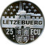 Luxembourg 25 ECU Joseph Bech 1993 Proof X# 36 LËTZEBUERG 1993 25 ECU coin reverse