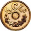 Luxembourg 5 Centimes Marie Adelaide Essai 1915 5 CES coin reverse