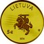 Lithuania 5 Euro Lithuanian science physics 2016 Proof KM# 222 LIETUVA 5 € 2016 coin obverse