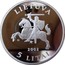 Lithuania 5 Litai Barn Owl 2002 Proof KM# 132 LIETUVA LMK 2002 5 LITAI coin obverse