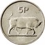 Ireland 5 Pence Large type 1980 KM# 22 5P coin reverse