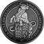 UK 5 Pounds Black Bull of Clarence. Antique Finish 2018 Antiqued BLACK BULL OF CLARENCE 2OZ FINE SILVER 999.9 2018 coin reverse
