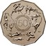 Australia 50 Cents Commonwealth Games Melbourne 2005 Proof KM# 769a MELBOURNE 2006 50 XVIII COMMONWEALTH GAMES coin reverse
