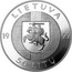 Lithuania 50 Litu 10th Anniversary of the Baltic Way 1999 Proof KM# 123 LIETUVA 19 99 50 LITŲ coin obverse