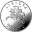 Lithuania 50 Litu 10th Anniversary Restoration of Independence 2000 Proof KM# 122 LIETUVA LMK 50 LITŲ coin obverse