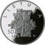 Lithuania 50 Litu 25th anniversary of the establishment of the Lithuanian Sajudis 2013 Proof KM# 195 LIETUVA 50 LITŲ LMK coin obverse