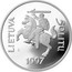 Lithuania 50 Litu 450th Anniversary of the first Lithuanian book 1997 Proof KM# 104 LIETUVA 50 LITŲ LMK 1997 coin obverse