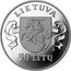 Lithuania 50 Litu 5th anniversary Assault of 13 January 1991 1996 Proof KM# 100 LIETUVA LMK 50 LITŲ coin obverse