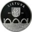 Lithuania 50 Litu Vilnius Upper Castle 2011 Proof KM# 219 LIETUVA 2011 LMK 50 LITŲ coin obverse