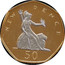 UK 50 Pence Celebrating 40 Years New Pence Britannia 2009 Proof NEW PENCE 50 coin reverse