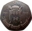 Ireland 50 Pence Dublin Millennium 1988 KM# 26 50P 988 1988 AṪ CLIAṪ 1000 DUBLIN coin reverse