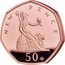 UK 50 Pence New Pence Britannia (Gold) 2019 Proof A B C D E F G NEW PENCE 50 coin reverse