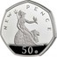 UK 50 Pence New Pence Britannia (Silver) (Piedfort) 2019 Proof A B C D E F G NEW PENCE 50 coin reverse
