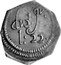 Ireland 6 Pence Annulets 1642 KM# 45 DW GU L 22 coin obverse