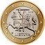 Lithuania Euro Vytis 2015 LMK KM# 211 2015 LIETUVA coin obverse