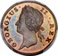 Ireland Farthing George II 1737 KM# 126a GEORGIUS II REX coin obverse