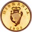 Ireland Penny George III 1805 Restrike. Proof KM# 148.2a HIBERNIA 1805 coin reverse
