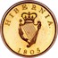 Ireland Penny George III 1805 Restrike. Proof KM# 148.2d HIBERNIA 1805 coin reverse
