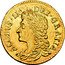 Ireland Sixpence James II Gun Money 1689 Proof, Feb, Gold strikings not contemporary KM# 93b IACOBVS II DEI GRATIA coin obverse