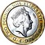 UK Two Pounds Magna Carta) 2015 KM# 1343 ELIZABETH ∙ II ∙ D ∙ G ∙ REG ∙ F ∙ D ∙ TWO POUNDS ∙ 2015 ∙ J.C coin obverse