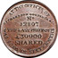 UK 1/2 Penny (Middlesex - Richardson's Fortune) AT THE OFFICES OF RICHARDSON GOODLUCK & Co No 12807 THE LAST PRIZE OF £30000 SHARED WAS SOLD IN SIXTEENTHS coin reverse