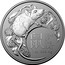 Australia 1 Dollar Year of the Mouse 2020 YEAR OF THE RAT 1OZ .999 AG coin reverse