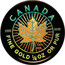 Canada 10 Dollars 30th Anniversary Gold Maple Leaf Hologram 2009 Proof 9999 9999 CANADA FINE GOLD 1/4 OZ OR PUR 1979 2009 coin reverse