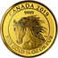 Canada 10 Dollars Wild Horse 2019 Reverse Proof CANADA 2019 9999 DM FINE GOLD 1/4 OZ OR PUR coin reverse