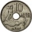 Greece 10 Lepta Owl on Amphora 1912 (a) KM# 63 10 ΛΕΠΤΑ CH.PILLET coin reverse