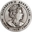 Australia 2 Dollars Year of the Mouse. Antique 2020 P UNC Antique Finish ELIZABETH II AUSTRALIA JC 2OZ 9999 AG 2020 2 DOLLARS coin obverse