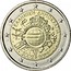 Greece 2 Euro 10 Years of Euro Cash 2012 KM# 245 ΕΛΛΗΝΙΚΗ ΔΗΜΟΚΡΑΤΙΑ 2002 2012 coin obverse