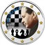 Estonia 2 Euro 100th Ann. of the birth of Paul Keres (Coloured) 2016 PAUL KERES EESTI 2016 coin reverse